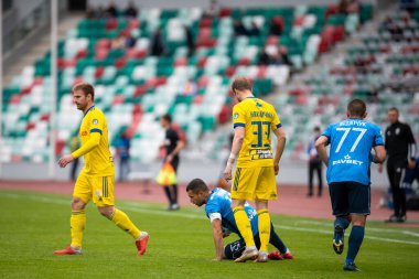 MINSK, BELARUS - 24 Mayıs 2020 Belarus Kupası Finali. Dinamo Stadyumu 'nda (Minsk) FC BATE Borisov - FC Dinamo Brest maçı)
