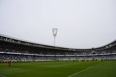 MINSK, BELARUS - 24 Mayıs 2020 Belarus Kupası Finali. Dinamo Stadyumu 'nda (Minsk) FC BATE Borisov - FC Dinamo Brest maçı)
