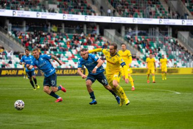 MINSK, BELARUS - 24 Mayıs 2020 Belarus Kupası Finali. Dinamo Stadyumu 'nda (Minsk) FC BATE Borisov - FC Dinamo Brest maçı)