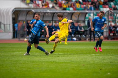 MINSK, BELARUS - 24 Mayıs 2020 Belarus Kupası Finali. Dinamo Stadyumu 'nda (Minsk) FC BATE Borisov - FC Dinamo Brest maçı)