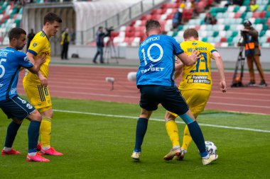 MINSK, BELARUS - 24 Mayıs 2020 Belarus Kupası Finali. Dinamo Stadyumu 'nda (Minsk) FC BATE Borisov - FC Dinamo Brest maçı)