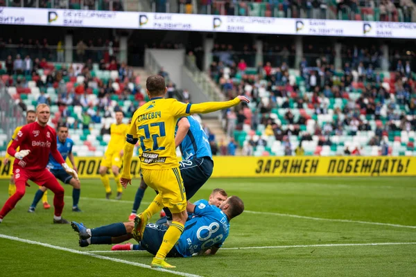 MINSK, BELARUS - 24 Mayıs 2020 Belarus Kupası Finali. Dinamo Stadyumu 'nda (Minsk) FC BATE Borisov - FC Dinamo Brest maçı)