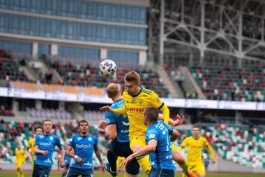 MINSK, BELARUS - 24 Mayıs 2020 Belarus Kupası Finali. Dinamo Stadyumu 'nda (Minsk) FC BATE Borisov - FC Dinamo Brest maçı)