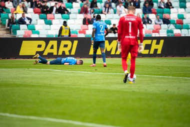 MINSK, BELARUS - 24 Mayıs 2020: Belarus Kupası Final 2020 FC Dynamo Brest oyuncusu. Dinamo Stadyumu 'nda (Minsk) FC BATE Borisov - FC Dinamo Brest maçı)