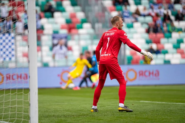 MINSK, BELARUS - 24 Mayıs 2020: Belarus Kupası Final 2020 FC Dynamo Brest oyuncusu. Dinamo Stadyumu 'nda (Minsk) FC BATE Borisov - FC Dinamo Brest maçı