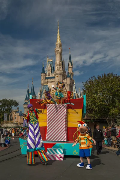 Orlando Florida Usa Diciembre 2014 Desfile Celebración Sorpresa Minnie Personaje — Foto de Stock
