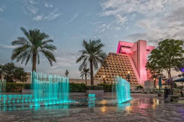 Doha Katar Kasım 2019 Sheraton Doha Oteli Dış Görünümü Planda — Stok fotoğraf