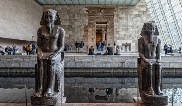 Nueva York Diciembre 2018 Templo Egipcio Dendur Museo Metropolitano Arte —  Fotos de Stock