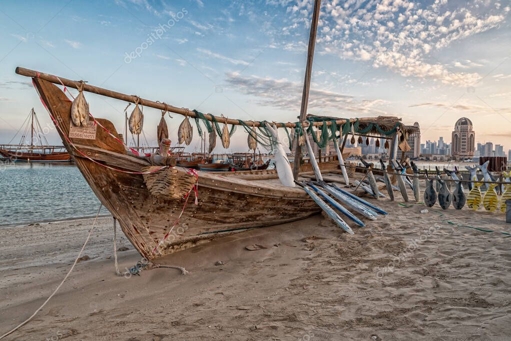 Katara Traditional Dhow Festival in Katara cultural village,Doha,Qatar.