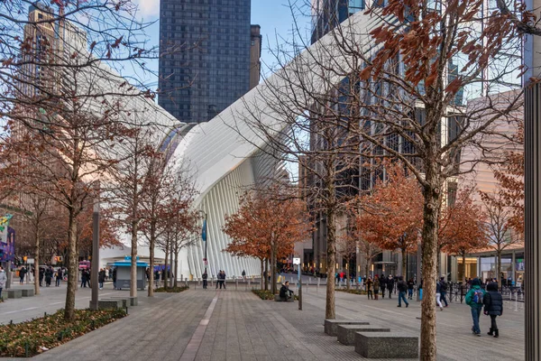 Ciudad Nueva York Diciembre 2019 World Trade Center Transportation Hub — Foto de Stock