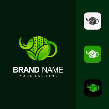 Çaydanlık Fili Şehir Logosu Premium Şablonu