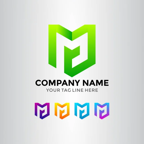 Resumo Shield Logo Template Design Vector —  Vetores de Stock