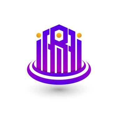 Soyut Gradyan Pin Hilal Ay Logosu Tasarım Şablonu Premium Vektör Simgesi