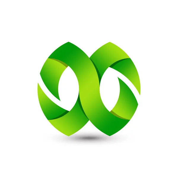 Carta Gradiente Abstrato Folha Logo Design Template Premium Vector — Vetor de Stock