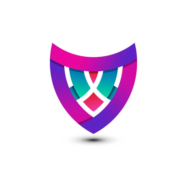 Abtract Shield Gradient Logo Design Premium — Vettoriale Stock