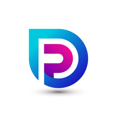 Muhteşem Soyut Gradyan Harfler P Pin Haritalar Şirketi Modern Logo Tasarım Şablonu Premium VectorIllustrator