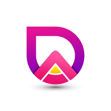 Muhteşem Soyut Gradyan Harf A Pin Harita Dağ Şirketi Modern Logo Tasarım Şablonu Premium Vektör İllüstratörü