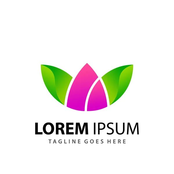 Modèle Abstrait Conception Logo Lotus Dégradé Vecteur Premium — Image vectorielle
