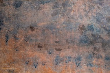 Paslı metal levha ve grunge doku. Aşınma ve oksitlenmiş arkaplan. 