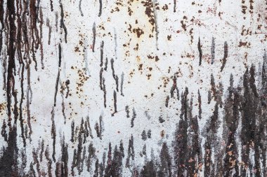 Paslı metal levha ve grunge doku. Aşınma ve oksitlenmiş arkaplan. 