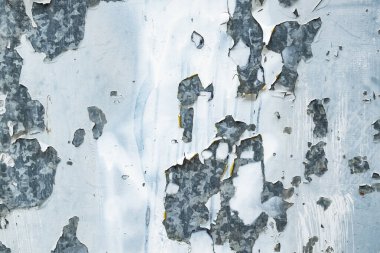 Paslı metal levha ve grunge doku. Aşınma ve oksitlenmiş arkaplan. 