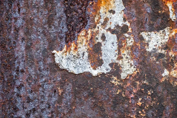 生锈的金属片和磨碎的纹理 腐蚀和氧化背景 — 图库照片