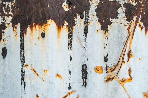 Verroeste Plaat Van Metaal Grunge Textuur Corrosie Geoxideerde Achtergrond — Stockfoto
