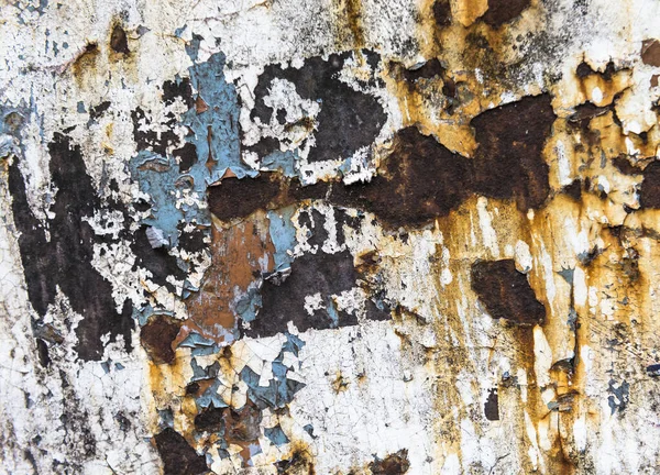 生锈的金属片和磨碎的纹理 腐蚀和氧化背景 — 图库照片