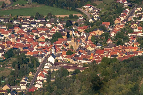 Widok Lotu Ptaka Wioskę Kirschroth Niemczech Nadrenia Palatynat Pobliżu Bad — Zdjęcie stockowe