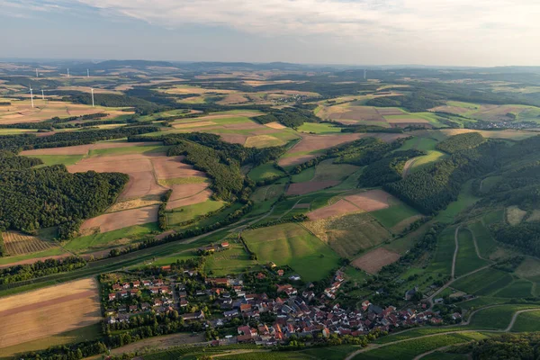 Vista Aérea Uma Paisagem Alemanha Renânia Palatinado Perto Bad Sobernheim — Fotografia de Stock