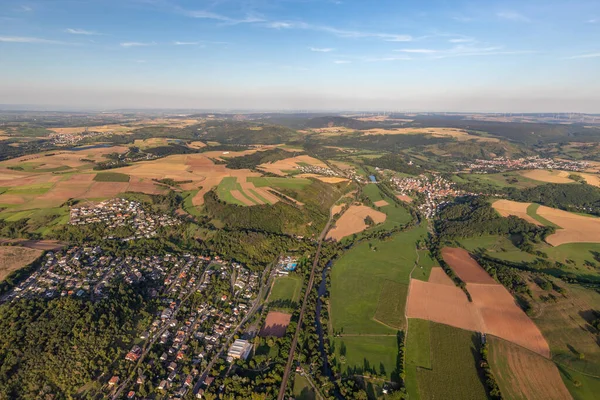 Luftaufnahme Einer Landschaft Deutschland Rheinland Pfalz Bei Bad Obernheim Mit — Stockfoto