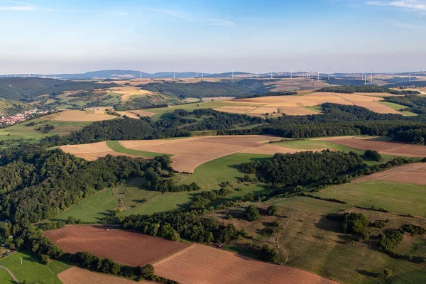 Luftaufnahme Einer Landschaft Deutschland Rheinland Pfalz Bei Bad Obernheim Mit — Stockfoto