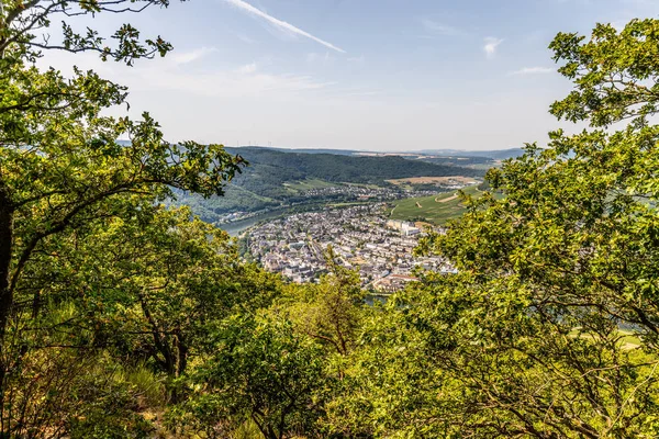Widok na dolinę rzeki Moselle w pobliżu Bernkastel-Kues — Zdjęcie stockowe