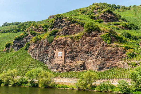 Moselle Nehri Zeltingen-Rachtig yakınlarında, Almanya
