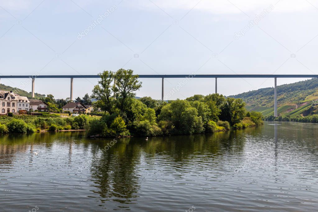 High bridge over river Moselle