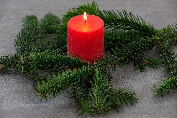 Kerst motief, textuur, achtergrond met takken van een Nordmann — Stockfoto