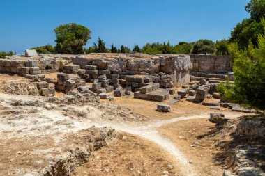 Rodos Akropolü 'nün kalıntıları Sm Dağı' nda.