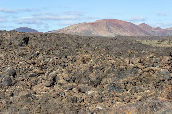 Volcanic landscape in the south west of canary island Lanzarote