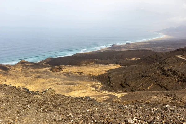 Panoramic view at the coastline in the natural park of Jandia (P — Stock Photo, Image