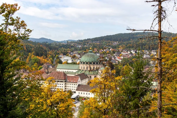 Wide Angle View Blasien Black Forest Niemcy — Zdjęcie stockowe