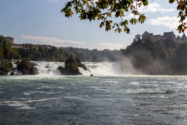 Visa Rhen Falls Närheten Schaffhausen Schweiz — Stockfoto