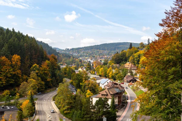 Vista Grandangolare Blasien Nella Foresta Nera Germania — Foto Stock