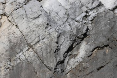 Almanya 'da tarihi bir kaleden kalma gri taş duvar.