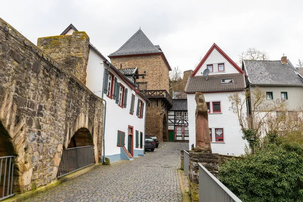 Dlážděná Stezka Podél Historické Městské Hradby Bad Muenstereifel Německo — Stock fotografie