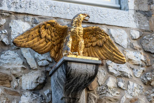 Sculpture Golden Eagle Building Stolberg Eifel Germany — Stock Photo, Image