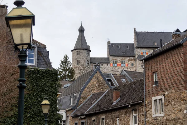 Veduta Della Città Vecchia Del Castello Sullo Sfondo Stolberg Eifel — Foto Stock