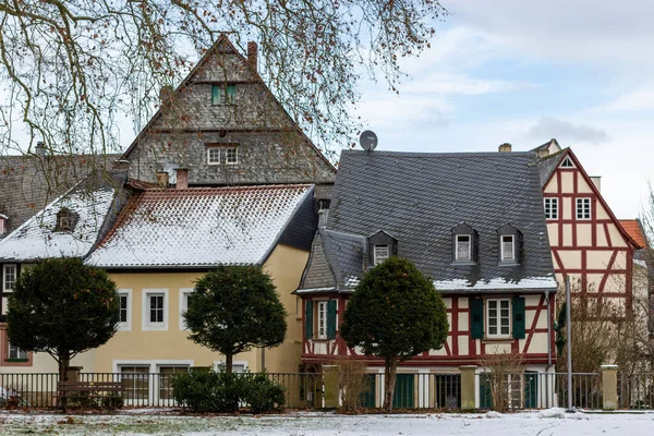 Lugar Con Casas Entramado Madera Meisenheim Alemania — Foto de Stock