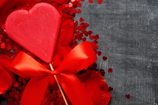 Red Heart Background Valentines Day — Stock Photo, Image