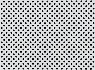 Basit monokrom dikişsiz desen, siyah küçük noktalı beyaz arkaplan.