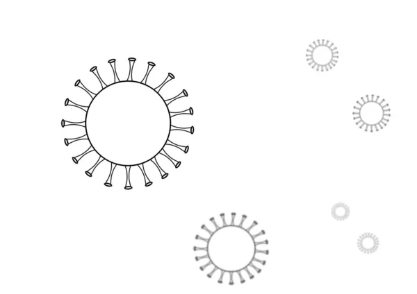 Concept Illustratie Schematisch Beeld Van Een Chinees Coronavirus Een Witte Stockafbeelding